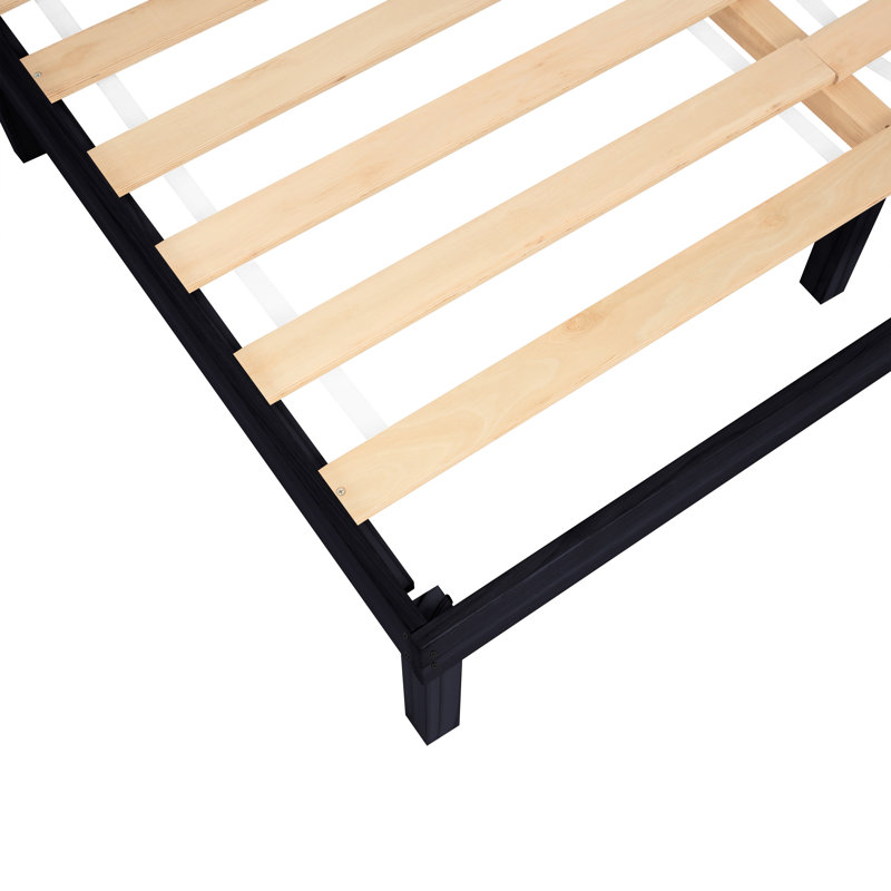 Ebern Designs Eimuntas 14 inch Solid Wood Platform Bed, No Squeak Bed Frame, No Box Spring